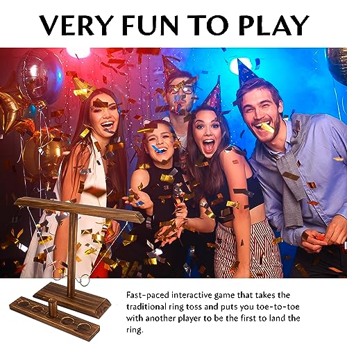 DreamToyz Ring Toss Games for Adults, Yard Games, Patio Decor, Outdoor Indoor Games, Wooden Hook and Ring Game for Bars, Home, Party, 15.7" X 13" Large Size - color: 15.7" X 13" Large Size