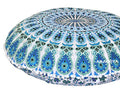 32" Peacock Mandala Bohemian Yoga Meditation Floor Pillow Cover Comfortable Home Car Bed Sofa Cushion Couch Seating Large Zipped Throw (32 inches, Turquoise) - color: Turquoise