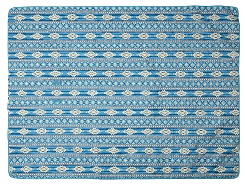 Carstens, Inc. Easy Pack Waterproof Sandproof Picnic Blanket, Lightweight Foldable Outdoor Camping Beach Mat, Large 60"x80", Sundance Blue - color: Sundance Blue