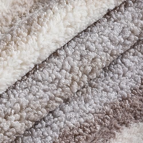 Grey Faux Fur Fluffy Throw Pillow Covers 20x20 Set of 2 Boho Plush Fuzzy Decorative Cushion Cases Home Indoor Decor Winter Decorations for Couch Bed Sofa,Gray Beige White - color: Grey, size: 20" x 20" (Pack of 2)
