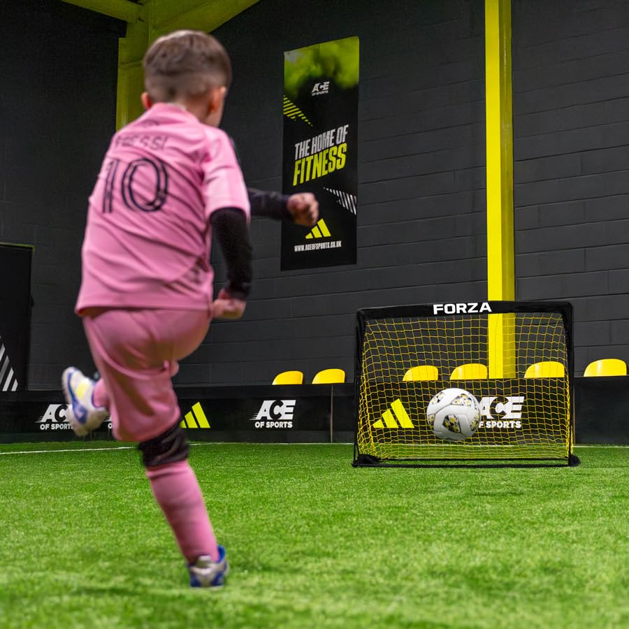 FORZA Square Pop-Up Soccer Goal [4 Sizes] | Portable Goal Posts for Kids Shooting Practice - Pop-Up in Minutes | Single or Pair of Goals - size: 4ft x 3ft, style: Pair