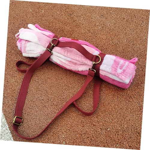 Homoyoyo Elastic Picnic Blanket Carry Strap and Yoga Mat Carrying Strap with Handle for Outdoor Travel Camping and Exercise