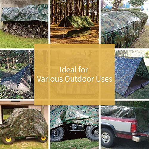 GUARD SHIELD Camo Tarp Waterproof 12x20 Feet Lightweight Camouflage Tarp Poly Cover 6mil - color: Light Camo, size: 12x20