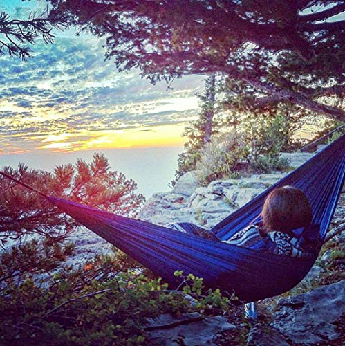 Hammock Bliss Ultralight - Lightweight Compact Portable Camping Adventure Hammock - Quality You Can Trust - 80" / 200 cm Rope Per Side Included - Only 13 oz / 380 Grams (Blue) - color: Blue