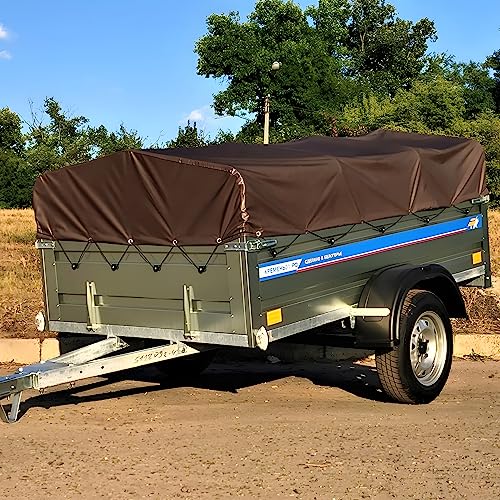 Winpull Tarp 12x16FT, 16 Mil Heavy Duty Large Tarps, Waterproof Tarp with Brass Grommets and Reinforced Edges, UV Resistant, Tear&Fade Resistant Poly Tarp for Outdoor Camping Pool Car Tent - color: Brown/Black-16mil, size: 12' x 16'