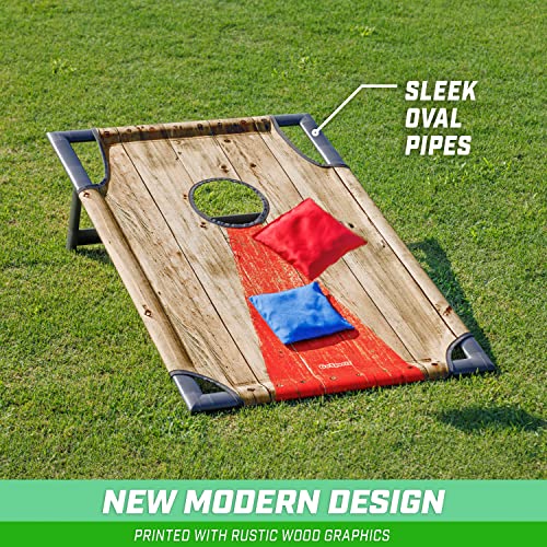 GoSports Portable Cornhole Game Sets – Premium Outdoor Lawn or Beach Toss Game - style: Rustic