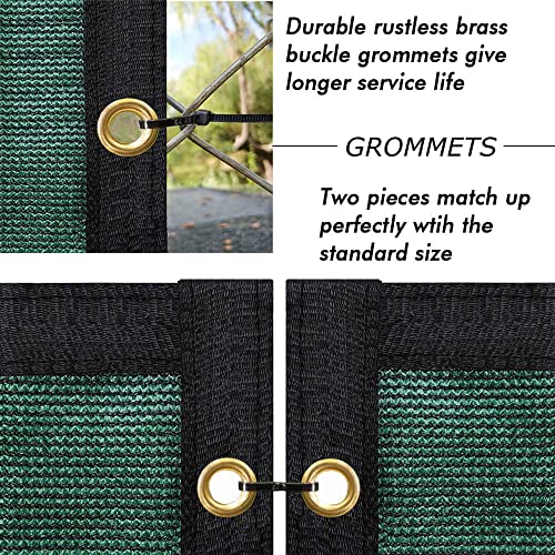 UPGRADE Privacy Screen 4' x 25' Fence Commercial Shade Cover with Brass Grommets Heavy Duty Perfect for Outdoor Back Yard, Dark Green, Customizable - color: Dark Green, size: 0 4' x 2 5'