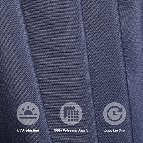 Simple Deluxe 9' Patio Umbrella Replacement Canopy Only Outdoor Table Market Yard Umbrella Replacement Top Cover with 8 Ribs, Dark Blue - color: Dark Blue Canopy Only, size: 9ft