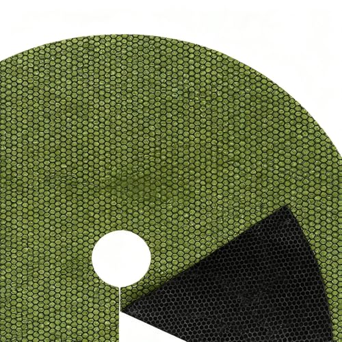 Tree Mulch Ring - Porous Growth, Permeable Shield Disc, Breathable Foundation Plate, Circular Underlay Layer | Effective Farm Maintenance Tool for Fence Farm & Professional Forestry Care - color: Green