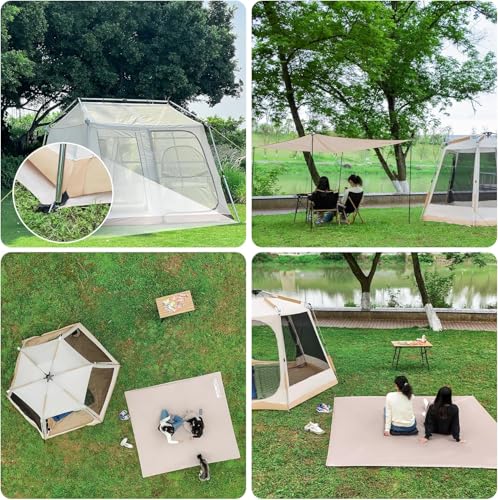 Eulant Waterproof Tent Footprint - 7.54ft X 8.53ft, Ideal for Camping, Hiking, Picnic & Backpacking - size: Rectangular-58.66*86.6''