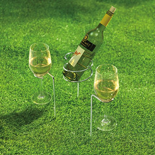 Tovolo 205300C Steady Sticks Wine Bottle Holder, Chrome - color: Chrome, style: Wine Bottle Holder