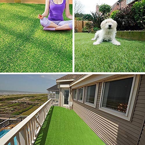 Petgrow 6FTx8FT Pet Pad Artificial Realistic & Thick Fake Mat for Outdoor Garden Landscape Dog Synthetic Grass Rug Turf - size: 6' X 8'