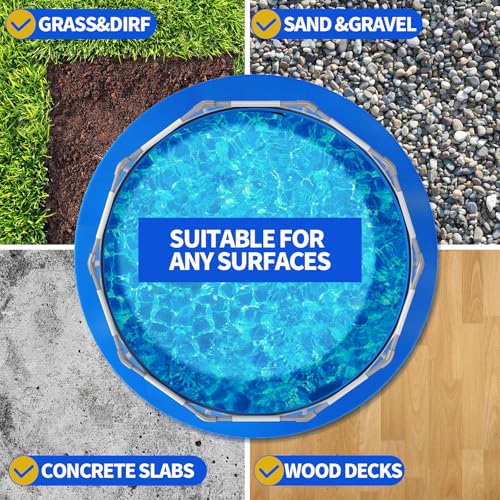 24FT Round Pool Liner Pad for Above Ground Pools, Thickened Puncture-Resistant Under Mat, Heavy-Duty Underlayment, Outdoor Tarp Protector for Concrete/Lawn, Pool Floor Base Pad, Extends Liner Life - size: 24' Round