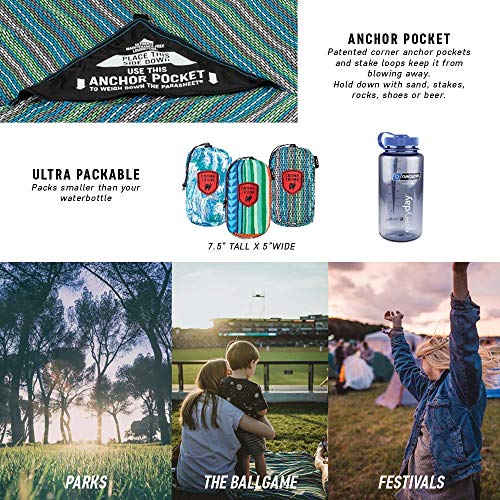 GRAND TRUNK Adventure Sheet Outdoor Blanket | Sand-Proof, Water-Resistant Beach & Picnic Blanket for Camping & Travel | Lightweight, Compact 7' x 7' | Serape - color: Serape