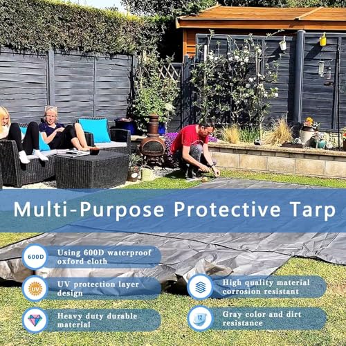 20 Mil Black Waterproof tarp 4×6ft (2 Pack) Heavy Duty Canvas Cover for Outdoor All Weather Oxford Tarpaulin for Truk Bed Roof, Boats, Pool, Woodpile, Robust, Rip & Tear Proof - size: 4x6ft 2Pack