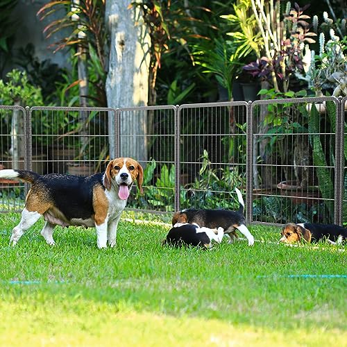 FXW Aster Dog Playpen Designed for Yard, 32inch 24 Panels - size: 32"H & 24 Panels