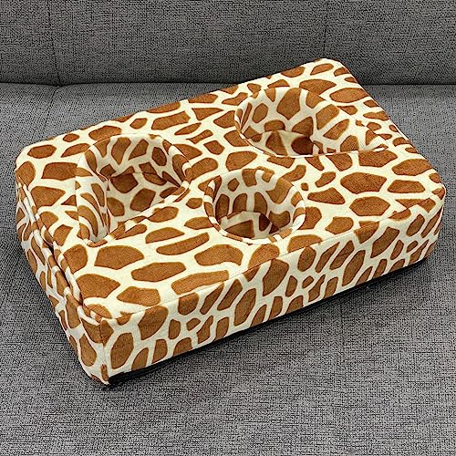 Couch Cup Holder Pillow, Couch Drinks Remotes Holder for Center of Couch, for Sofa, Bed, RV, Car (Giraffe) - color: Giraffe