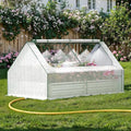 Lineware Raised Garden Bed with Self-Watering System, 6x3x1 ft Elevated Planter Boxes Outdoor with PE Cover, Galvanized Raised Beds for Gardening,Vegetables,Flowers, Backyard, Patio - size: 6x3x1 ft