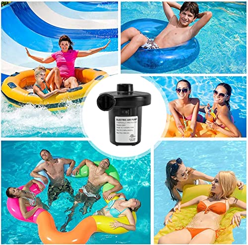 Electric Air Pump for Inflatables, Air Mattress Pump Inflator Deflator Pumps with 3 Nozzles Pool Air Pump for Float Inflatables(130W)