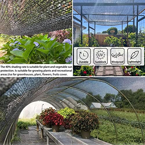 QLOFEI 40-50% Shade Cloth with Grommets, Sunblock Mesh Tarp Shade Neting Cover for Plant Greenhouse, Easier to Hang Shade Cloth for Patio Kennel Chicken Coop Lawn Pool Garden Shade Sail, 10x15 FT - size: 10'x15'