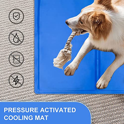 Dog Cooling Mat, Pressure Activated Pet Cooling Mat for Dogs and Cats, Non-Toxic Solid Self Cooling Gel Pad, No Water Electricity Or Refrigeration Needed - color: A