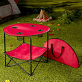 Portable Camping Side Table for Outdoor Picnic - color: Red