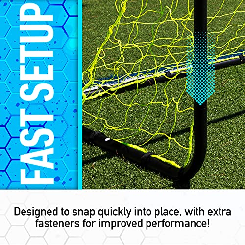 Franklin Sports Competition Soccer Goals - Backyard Portable Steel Soccer Goals - Adult + Youth Soccer Goal with Net + Ground Stakes Included - Multiple Sizes + Colors - color: Black, style: Non-Folding 6' x 4'