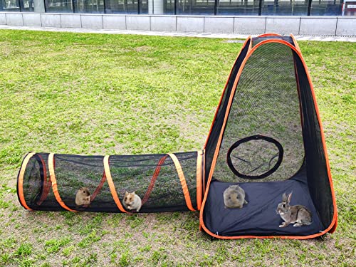 6 in 1 Pet Cat and Dog Tunnel Tent Foldable Pet Tent Outdoor Pop Up Pet Playpen Cage Fences House (Styles 1) - style: Styles 1