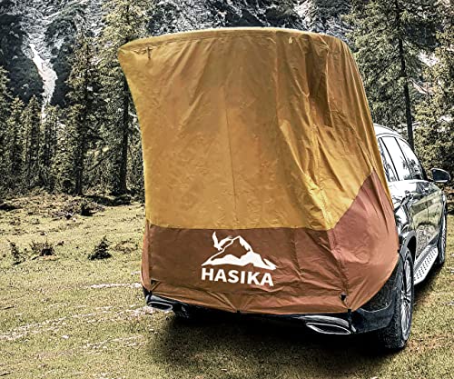 Hasika SUV Tailgate Tent - 2 Person Car Camping Awning, 3000mm Waterproof & UPF 50+ -Portable Hatchback Tent for Couples & Pet Owners, 2-Min Setup Road Trip Essentials Yellow - size: Small