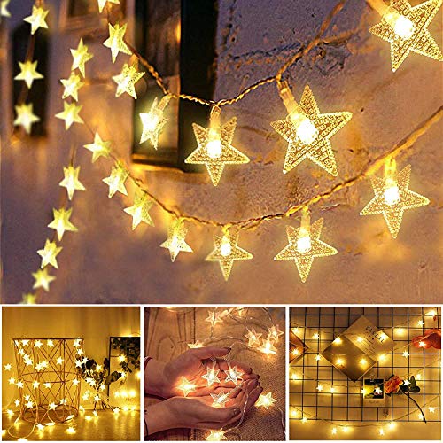 Merdeco Star String Lights, 10ft/3M 20 LED Plug in String Lights Warm White Fairy Lights for Birthday/Christmas/Wedding/Party Indoor Outdoor Decoration