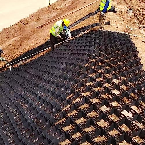 ERRULAN Geo Cells 2"/ 5cm Tall, Heavy Duty Mesh Permeable Paver System, Polyethylene Earthwork Ground Stabilization Grid Slope Grid Erosion Control (Color : WxH, Size : 3x5 m/10x16.5 ft) - size: 3x5 m/10x16.5 ft