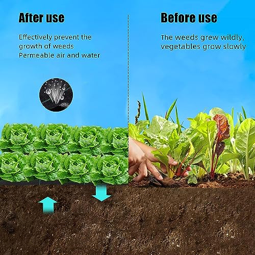 Broadfashion 6.5ft x 300ft Premium 3oz Pro Garden Weed Barrier Landscape Fabric, Durable & Heavy-Duty Weed Block Gardening Mat, Easy Setup & Superior Weed Control, Eco-Friendly & Convenient Design - size: 6.5ft x 300ft & 3 oz