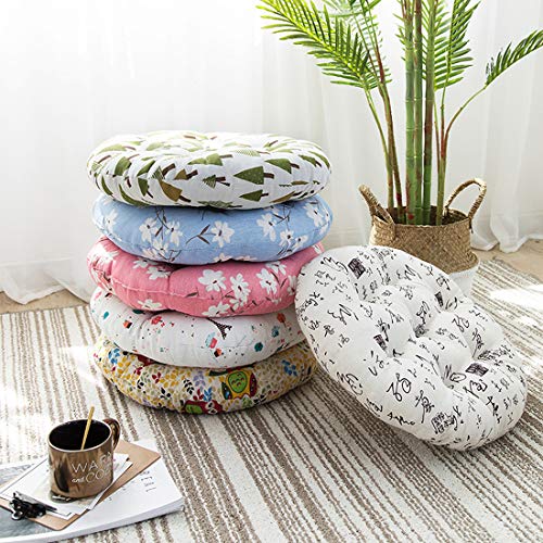 vctops Bohemian Soft Round Chair Pad Garden Patio Home Kitchen Office Seat Cushion Flower Pink Diameter 16" - color: Flower Pink, style: Diameter 16 Inch