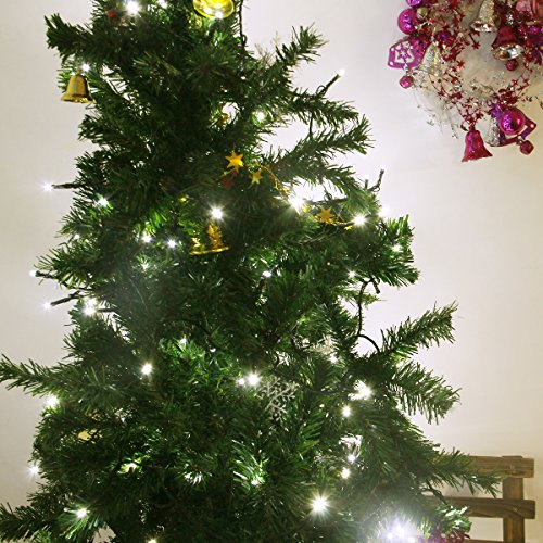 2 Pack Super-Long Solar String Lights Total 170Ft 480 LED 8 Modes Upgraded Solar Powered Outdoor Waterproof Christmas Fairy Lights for Xmas Tree Garden Lawn Wedding Party Decor(White) - color: White, size: 170ft