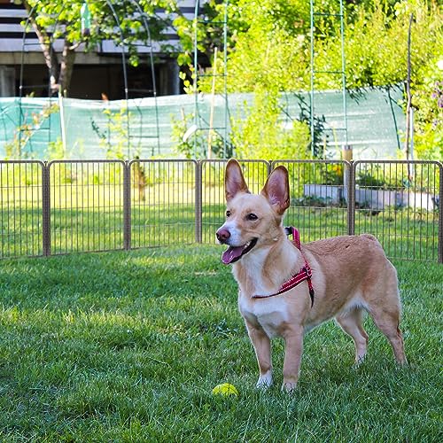 FXW Aster Dog Playpen Designed for Yard, 24inch 16 Panels - size: 24"H & 16 Panels
