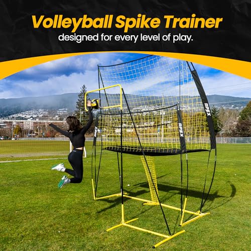 Apex Sports Volleyball Spike Trainer – Adjustable Solo Practice Station for Hitting & Spiking – Durable 25lb Base, Easy Ball Reload – Indoor/Outdoor Training Aid for All Skill Levels
