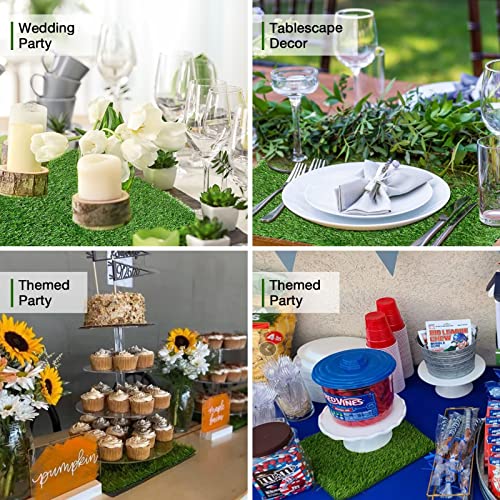 XLX TURF 12 Pack Artificial Grass Square Placemats for Golf Party Decorations - 12"x12" Fake Grass Mats for Crafts Football Table Centerpiece, Realistic Synthetic Pet Dog Turf Patch - size: 12"x12", Set of 12