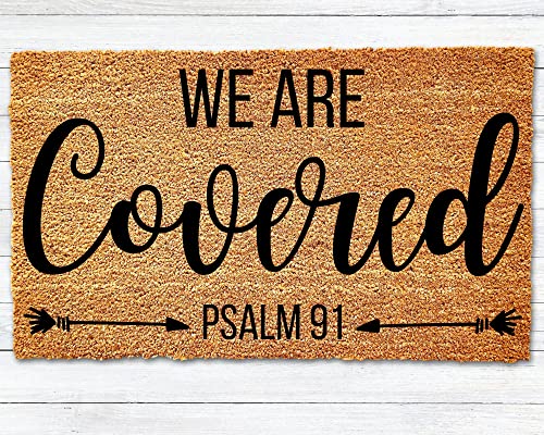 Psalm 91 Door Mat, Christian Doormat, 18x30 Inches, Water Resistant, Machine Washable - color: As Pic7, size: 18x30 in