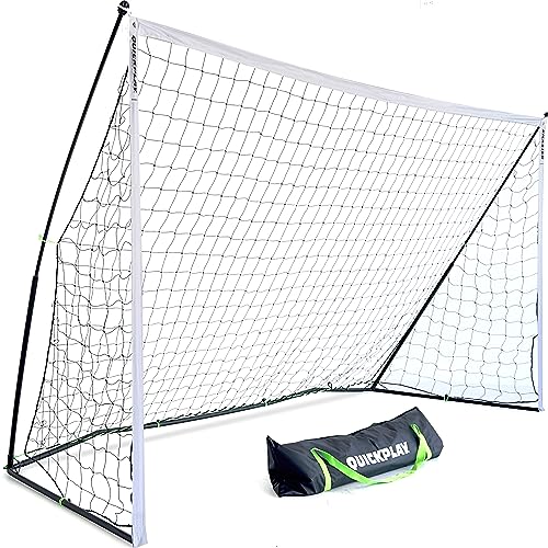 QUICKPLAY Kickster Soccer Goal Range – Ultra Portable | Quick and Easy Set Up | Includes Net and Carry Bag | Available in 7 Sizes | Backyard Soccer Net for Kids & Adults [Single Goal] - style: 12 x 6'