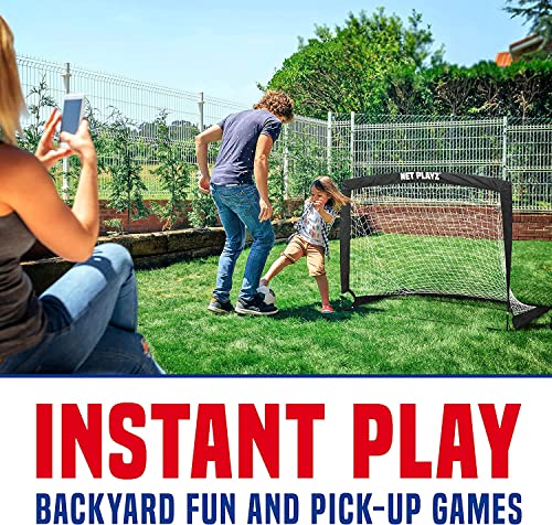 NET Playz 4ftx3ft Easy Fold-Up Portable Training Soccer Goal, 36" D x 48" W x 36" H - style: Single