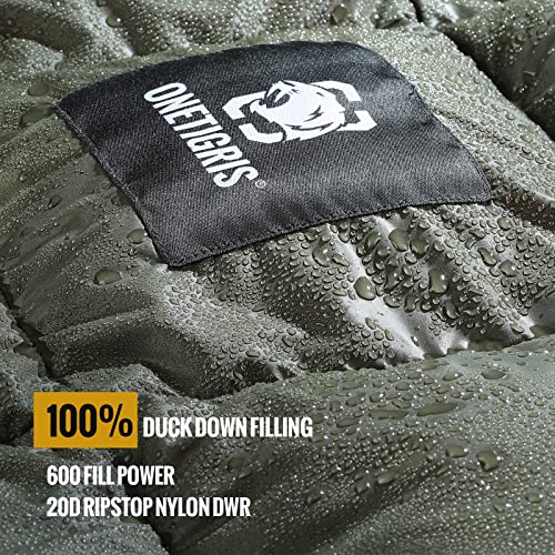 OneTigris Down Camping Blanket Warm, Lightweight, Packable, Puffy Outdoor Travel Quilt for Cold Weather Backpacking Hiking Stadium Gardening Beach Picnic