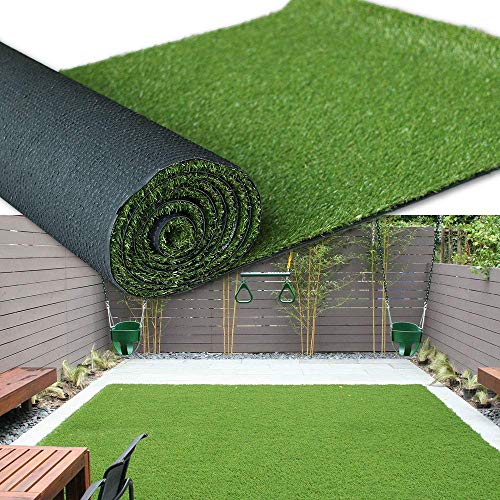Goasis Lawn Artificial Grass Turf Area Rug - Grass Height: 1.38" - Size: 1FTX1FT - Perfect Color/Sizing for Any Indoor/Outdoor Uses and Decorations - size: 1x1 FT