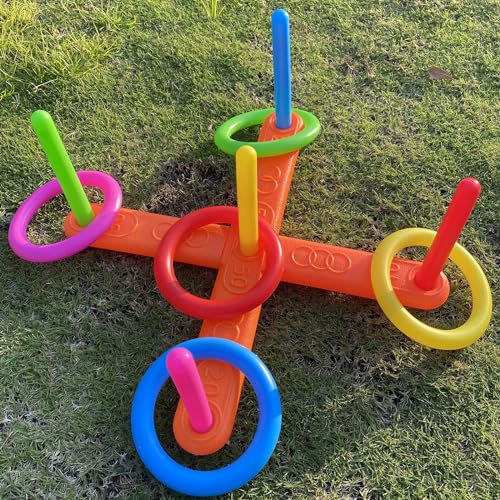 Ring toss Game for Kids Outdoor, Yard Toss Game for Kids & Family - Ring Toss Games, Indoor and Outdoor Sports Toys, Beach Toys, Swimming Pool Toy, Children's Birthday Gift.