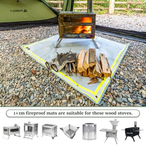 POMOLY Fire Pit Mat,Fireproof Mat Visible at Night-Great for Deck Fire Pit Base,Patio Fire Pits Pad for Outdoor Wood Burning, Wood Floor, Grass, Campsite, Lawn(39.4'' X39.4'') - size: Large