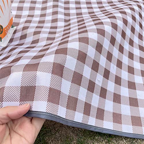 K Y KANGYUN Beach Blanket Outdoor Picnic Blankets Mat 80"x60" Extra Large Waterproof Sand Proof Camping Blankets Lightweight Folding Portable Travel Blanket for Family Park Beach Grass (Brown) - color: Brown