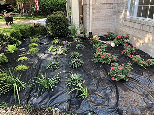 UWIOFF Landscape Fabric Weed Barrier Fabric, 4ft x 30ft Durable & Heavy-Duty Garden Landscaping Fabric, Premium UV Resistant Weed Block Gardening Mat, Weed Control Ground Cover for Outdoor Gardens - size: 4ft X 30ft