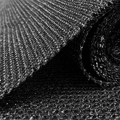 Alion Home Elegant Privacy Screen for Backyard Deck, Patio, Balcony, Fence, Pool, Porch, Railing - (2FT Height) Black (2' x 50') - size: 2' x 50'