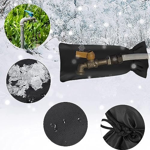 Outdoor Faucet Covers for Winter Freeze Protection,20.4"X8" Hose Bib Covers for Winter,Reusable Thicker Waterproof Insulated Spigot Cover - color: 20.4"X8" faucet cover