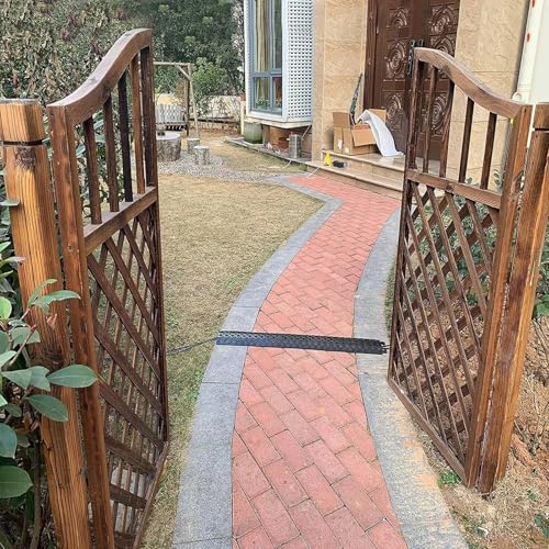 Drive Over Cable Protector 1 Channel Cable Ramps 2000 Lbs Max with Fixing Holes Speed Bumps for Outdoor & Indoor Use(Black) - color: Black