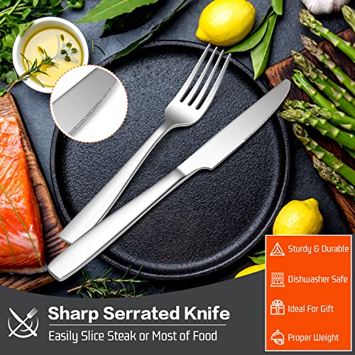 HaWare 18/10 Stainless Steel Flatware, 20-Piece Silverware Set Service for 4, Fancy Tableware Cutlery Set for Home Restaurant, Include Knife Fork Spoon, Mirror Finish Eating Utensils, Dishwasher Safe - style: Classic Handle